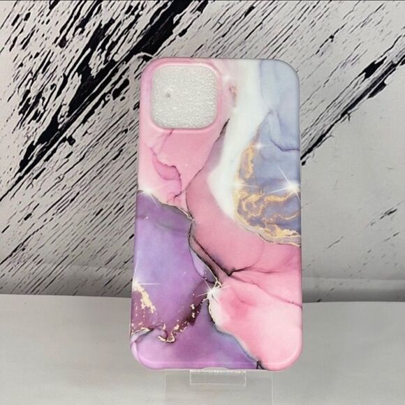Marble Look iPhone Case for 12 Pro Max-Purple/Pink/White - Picture 4 of 4